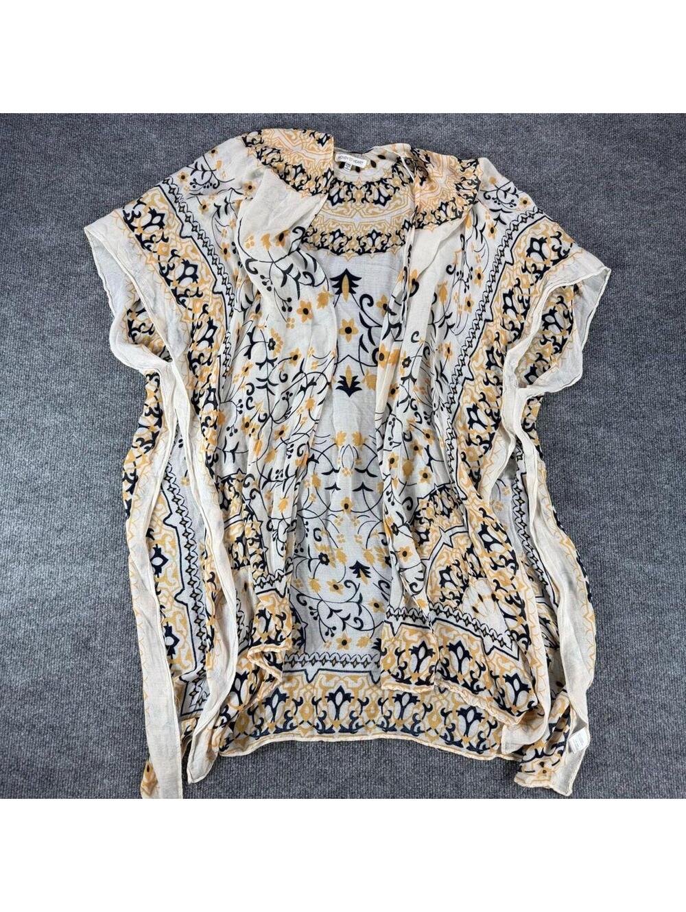 Woven Heart Women's Sheer Floral Patterned Tunic Top, One Size, beach, vacation
